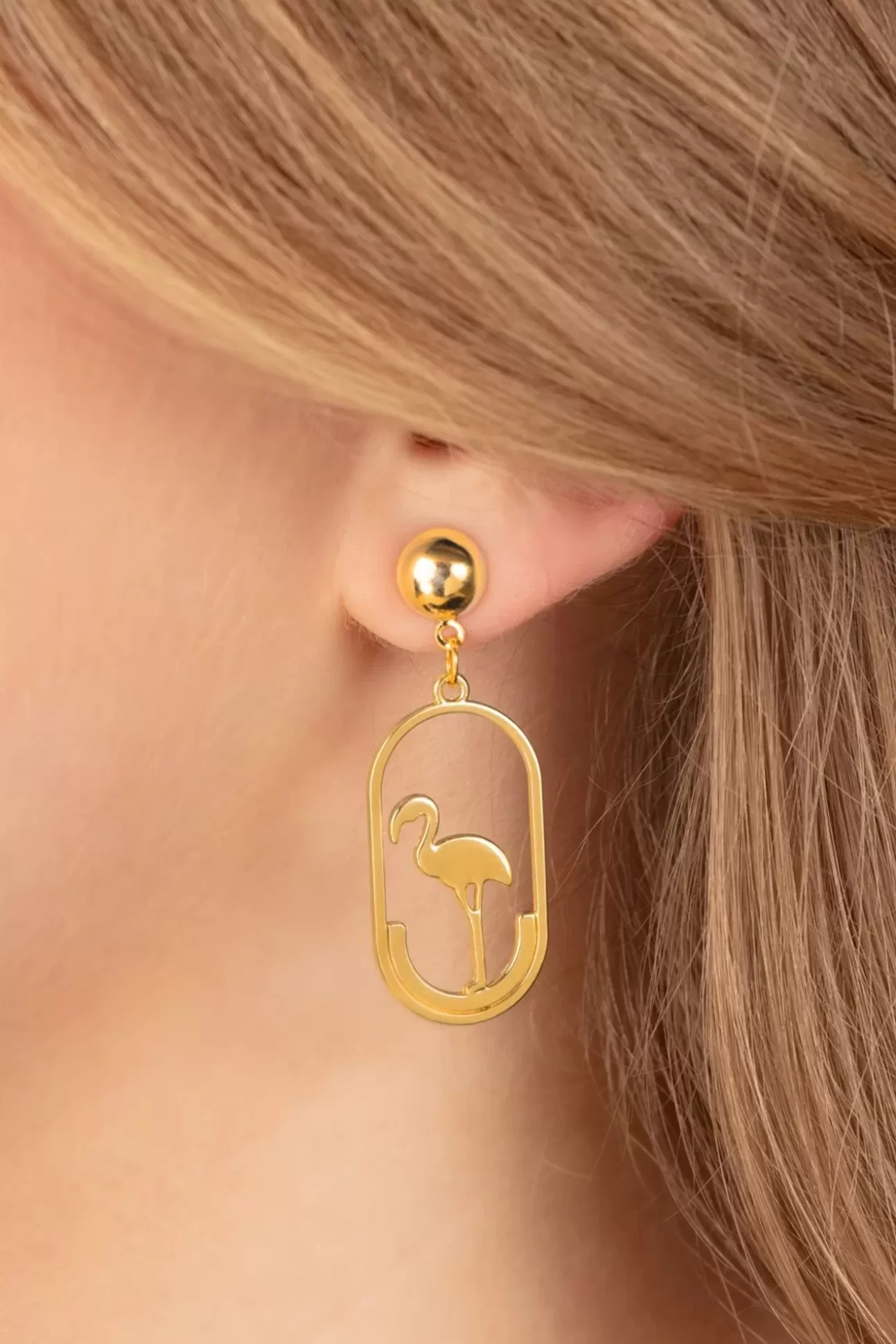 Sieraden | Glitz-o-Matic Flamingo Cutie Oorbellen In Goud