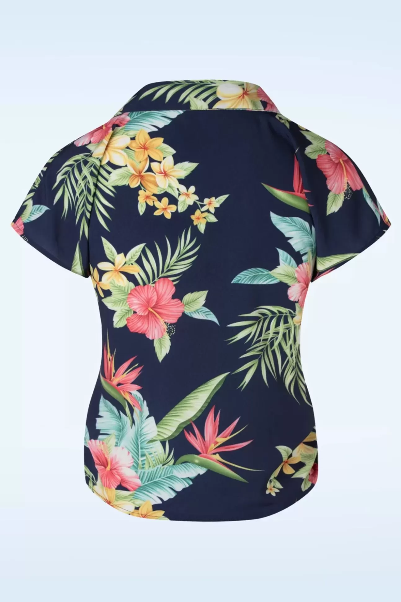 Blouses | Rock N Romance Maria Tuck In Or Tie Up Blouse In Honolulu Marineblauw