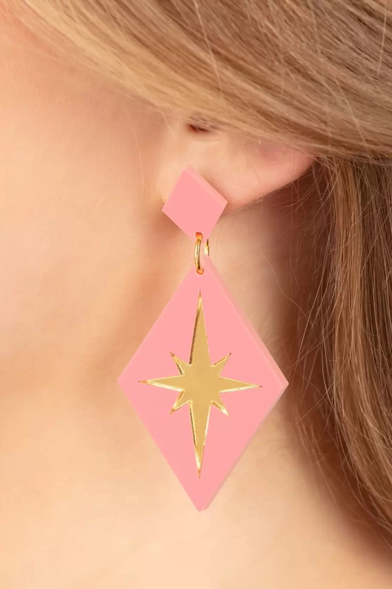Sieraden | Glitz-o-Matic Starburst Oorbellen In Roze