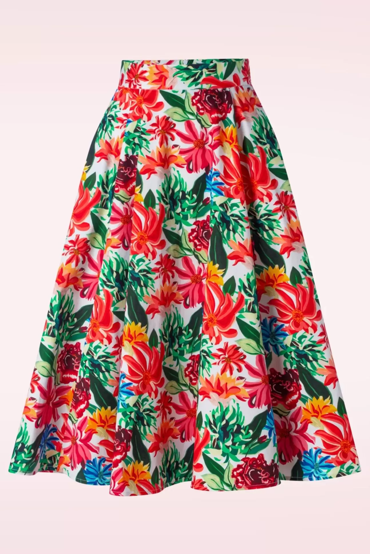 Rokken | Topvintage Boutique Collection Topvintage Exclusief ~ Adriana Flower Swing Rok In Multi