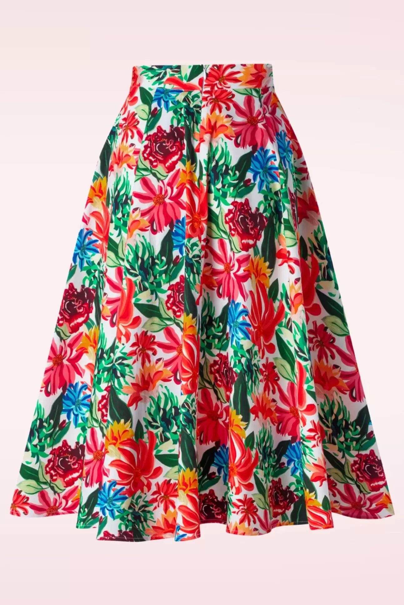 Rokken | Topvintage Boutique Collection Topvintage Exclusief ~ Adriana Flower Swing Rok In Multi