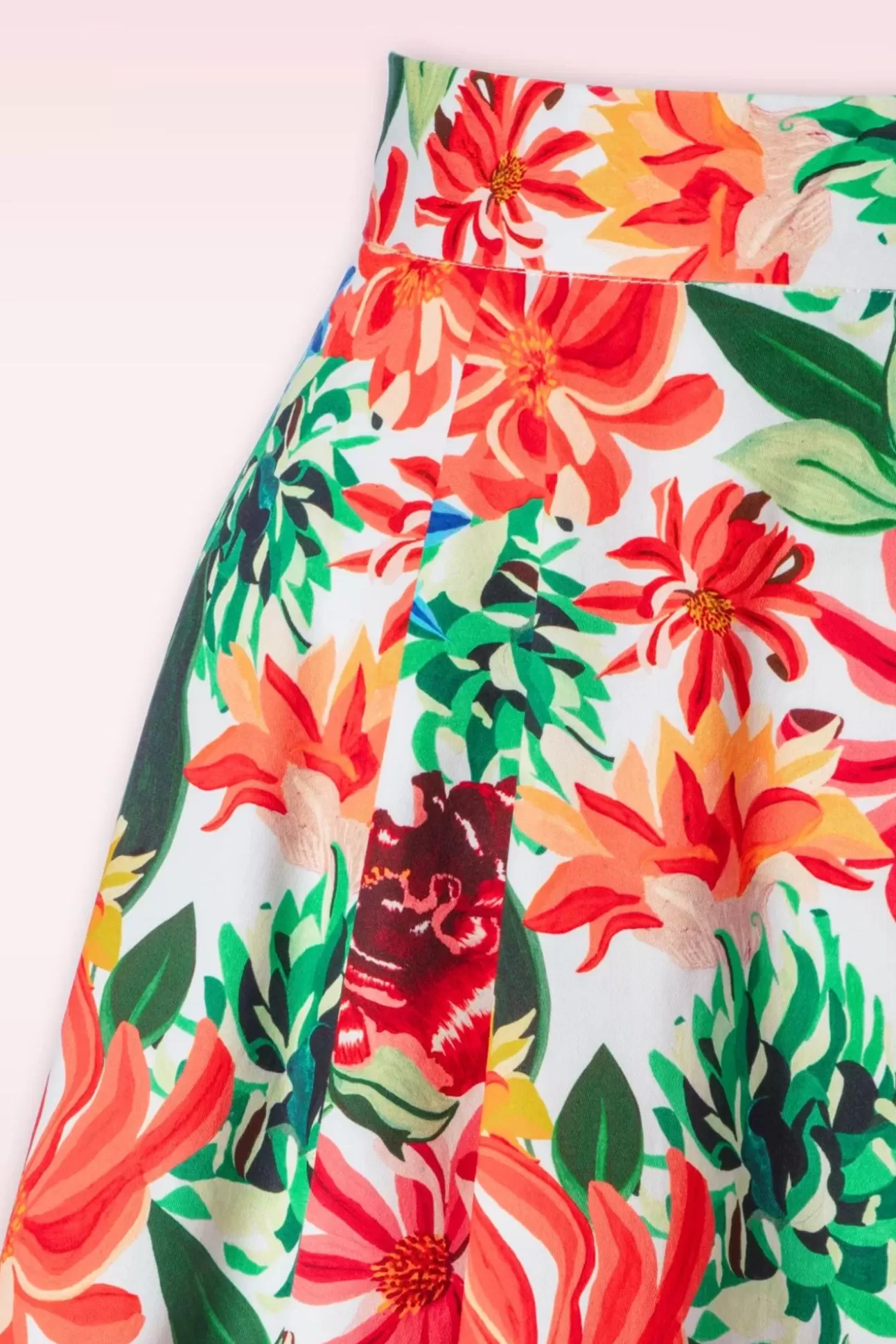 Rokken | Topvintage Boutique Collection Topvintage Exclusief ~ Adriana Flower Swing Rok In Multi