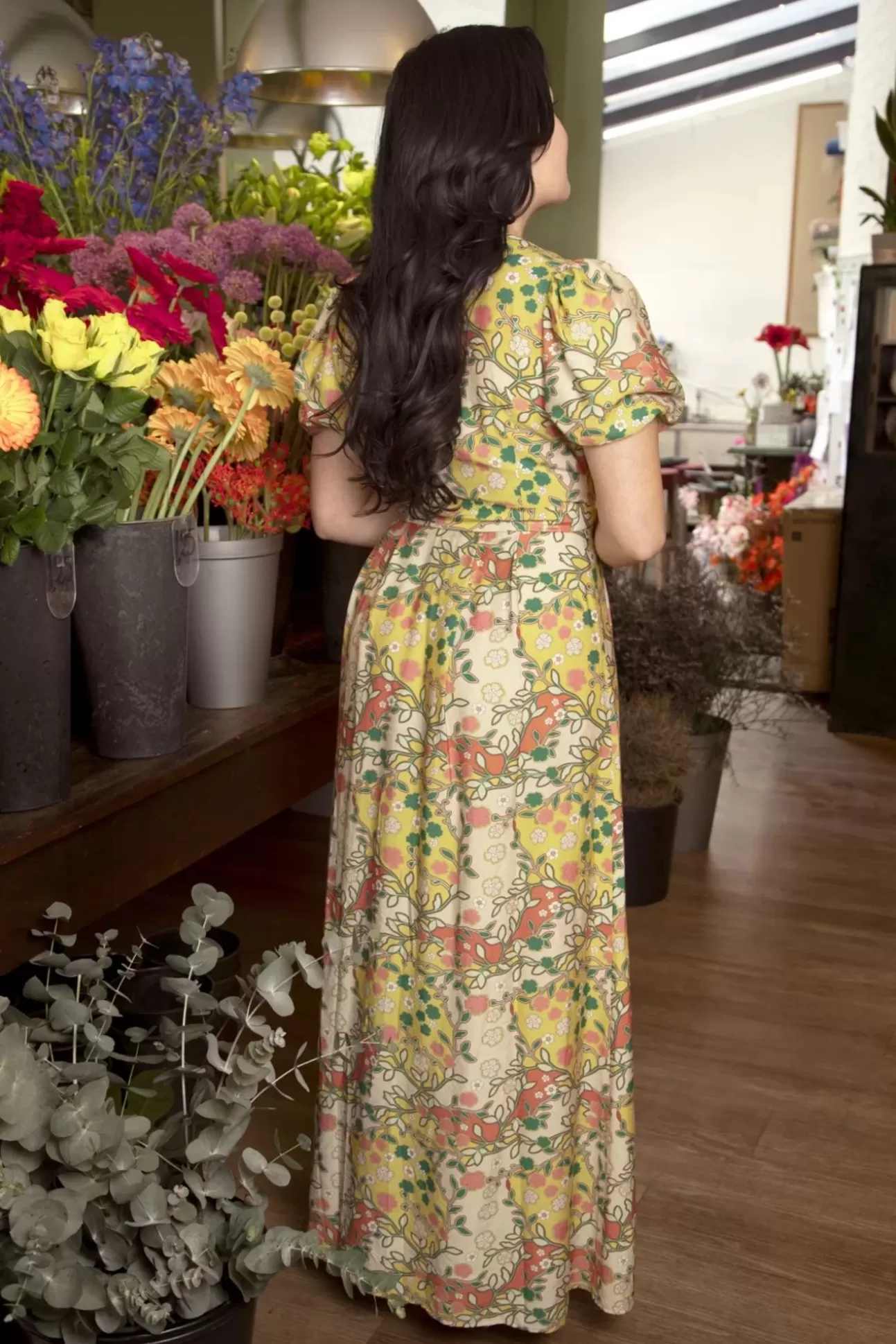 Plus Size Jurken | Topvintage Boutique Collection Topvintage Exclusive ~ Phoebe Maxi Jurk In Multi