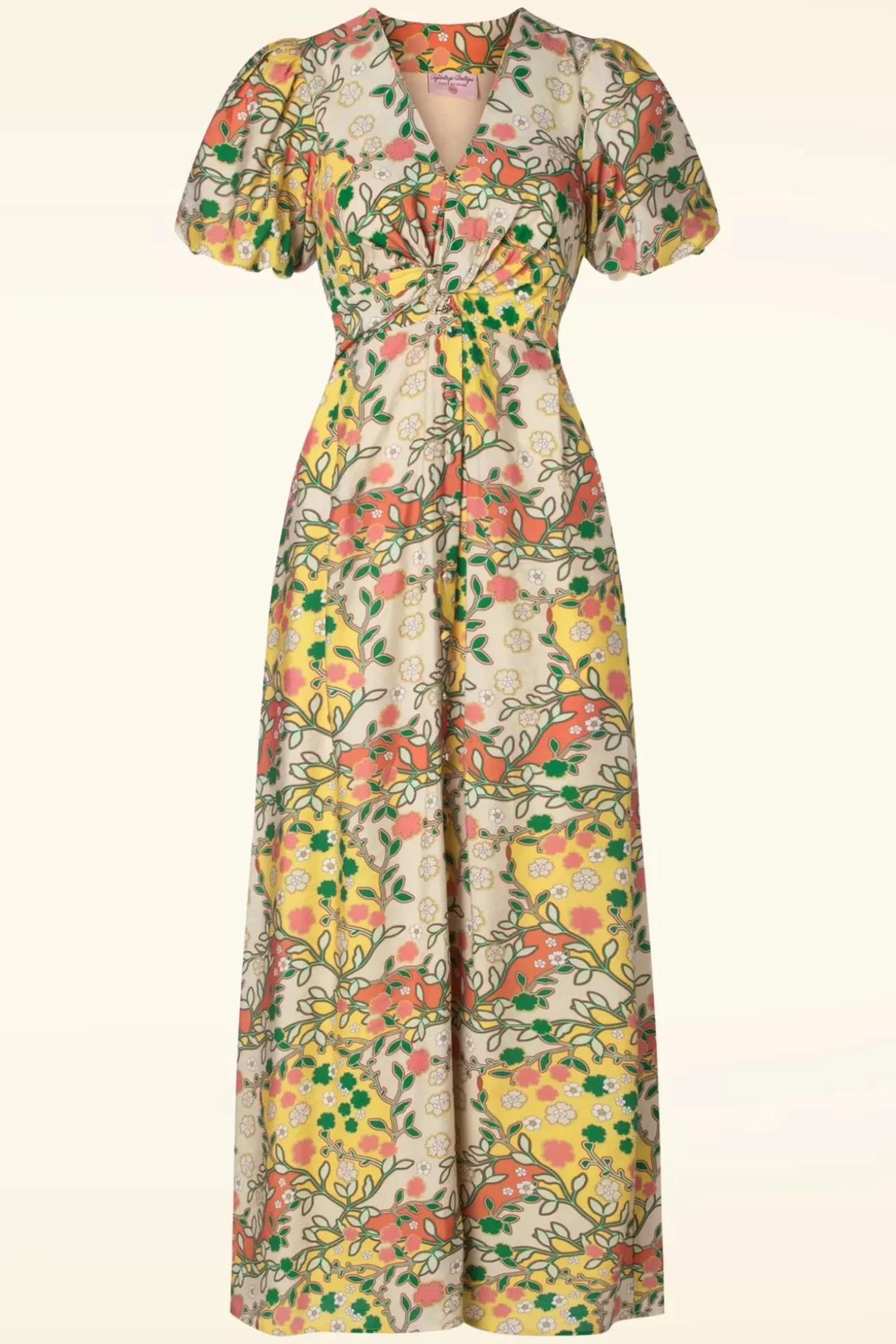 Plus Size Jurken | Topvintage Boutique Collection Topvintage Exclusive ~ Phoebe Maxi Jurk In Multi