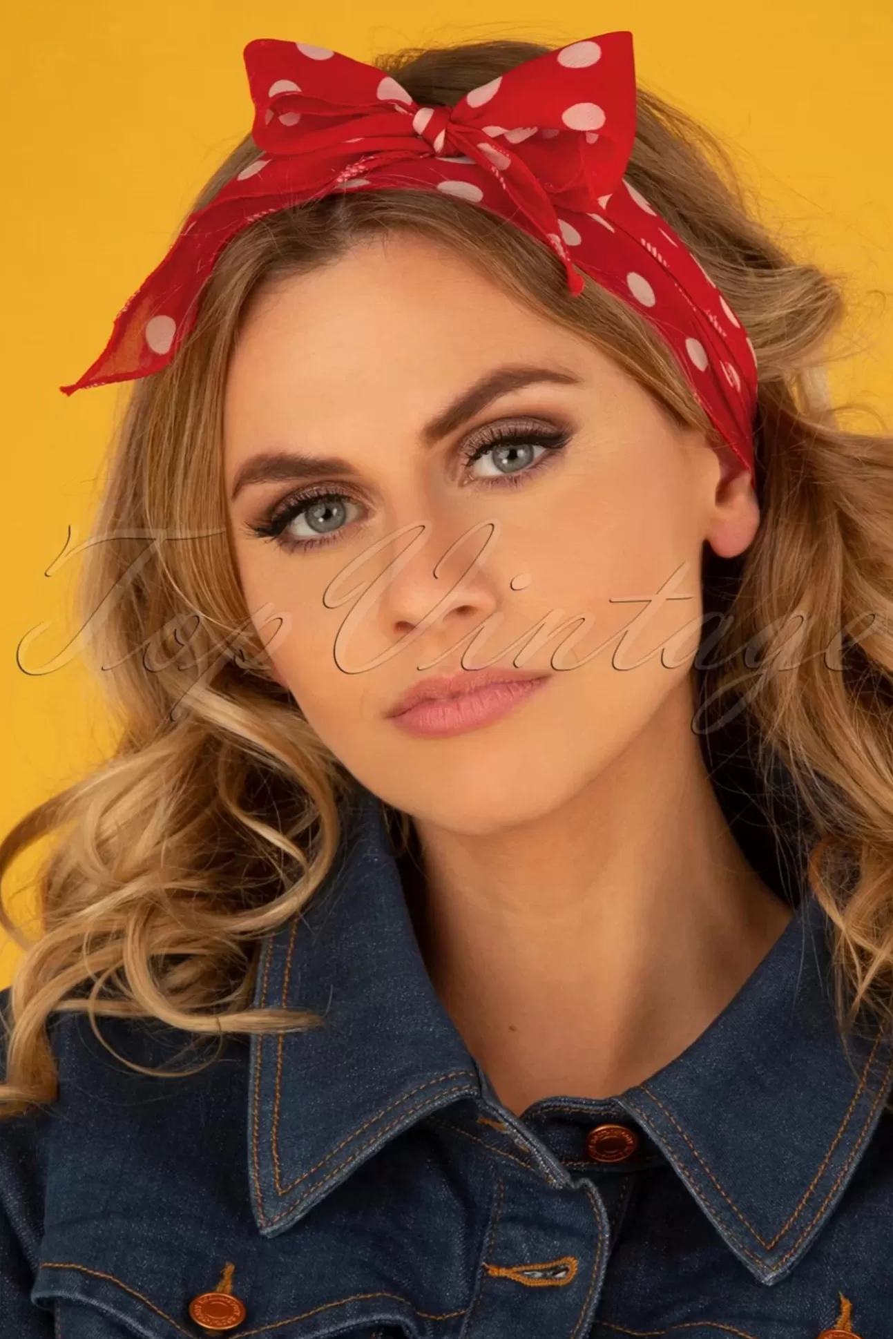 Haaraccessoires | ZaZoo Vintage Retro Polka Dot Haarsjaal In Rood
