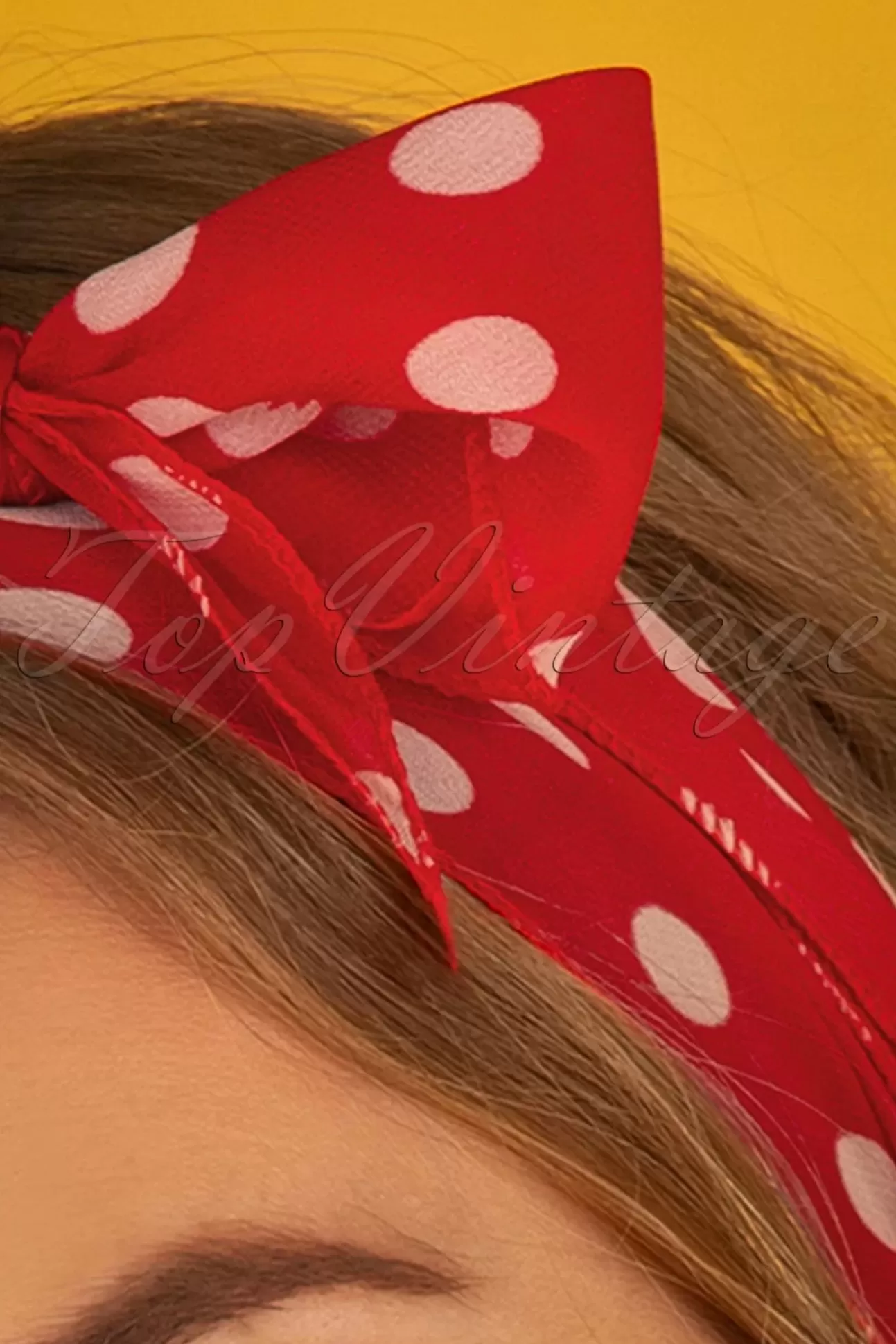 Haaraccessoires | ZaZoo Vintage Retro Polka Dot Haarsjaal In Rood